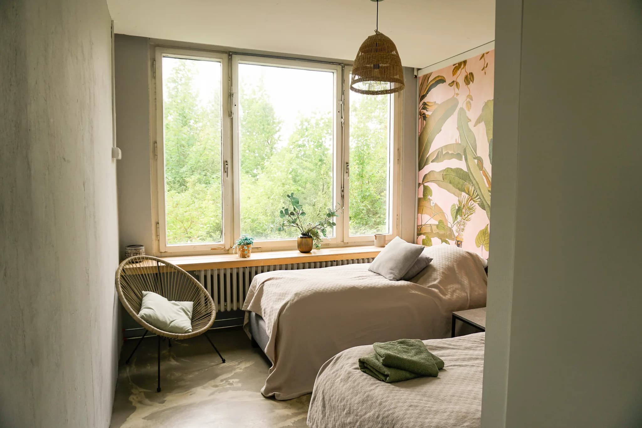 Gästezimmer mit zwei Einzelbetten